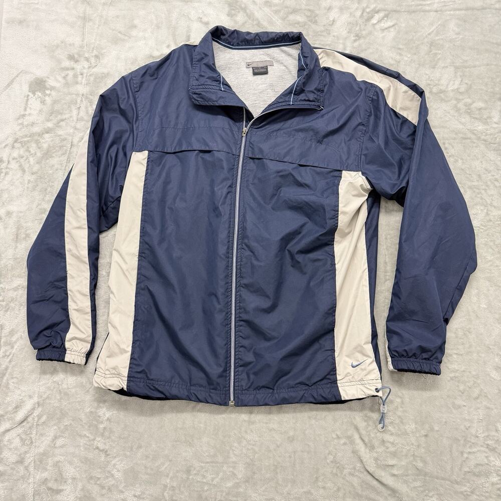 VTG Y2K Nike Alpha Project 000 Windbreaker Full-zip Lined Jacket Navy Blue Large